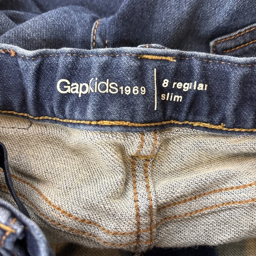 Gap Kids 1969 8 Regular‎ Slim Denim Jeans Boys Blue PreOwned Adjustable